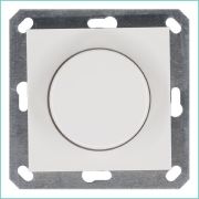 Светорегулятор поворотно-нажимной (диммер) LED 30-400Вт 1gang 2way механизм бел. глянцевый Jasmart G4012W