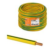 Провод ПуВ (ПВ-1) 1х0,5 ГОСТ (1500м), желто-зеленый TDM