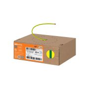 Провод ПуГВнг(А)-LS 1х0,75 ГОСТ в коробке (200м), желто-зеленый TDM