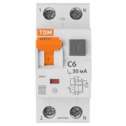 Автоматический Выключатель Дифференциального тока - АВДТ 32 С6 30мА TDM