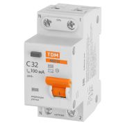 АВДТ 32 2P(1P+N) C32 100мА 4,5кА тип АС - Автоматический Выключатель Дифференциального тока TDM
