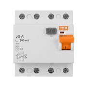 Устройство защитного отключения ВД1-63 4Р 50А 300мА TDM