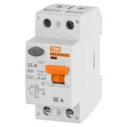 Устройство защитного отключения ВД1-63 2Р 25А 30мА тип А TDM