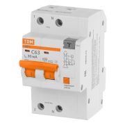 Диф. автомат АД12 2P, C63, 30 мА, 4,5 кА, тип АС, 3 мод, TDM