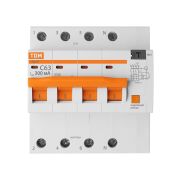 Диф. автомат АД14 4P, C63, 300 мА, 4,5 кА, тип АС, 5 мод, TDM