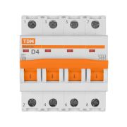 Авт. выкл.ВА47-29 4Р  4А 4,5кА х-ка D TDM