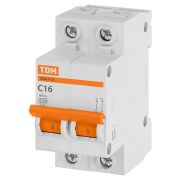 Авт. выкл.ВА47-63 2Р 16А 4,5кА х-ка С TDM