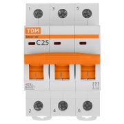 Авт. выкл. ВА47-60 3Р 25А 6кА х-ка С TDM
