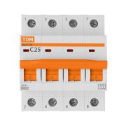 Авт. выкл. ВА47-60 4Р 25А 6кА х-ка С TDM