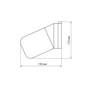 Светильник НПБ400-1 для сауны настенный, наклонный, IP54, 60 Вт, белый, TDM