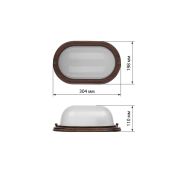 Светильник НПБ1201 венге овал 100Вт IP54 TDM