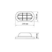 Светильник НПБ1402 венге овал с реш. 60Вт IP54 TDM