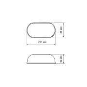 Рассеиватель для светильника НПБ овал 100 Вт матированный TDM
