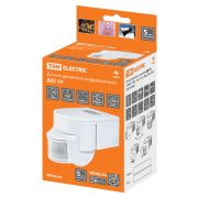 Датчик движения  настенный  ДДС-04 1100Вт, 5-900с, 12м, 5+Лк, 180гр, IP44, TDM