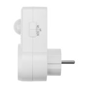 Датчик движения  розеточный  ДДР-01 1200Вт, 10-420с, 2-9м, 3+лк, 120гр,  IP20, TDM