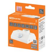 Датчик движения настенный с патроном ДДСПт-01 60Вт, 10-300с, 6м, 3+Лк, 120(сбоку)+360(сверху)гр, IP20, TDM