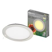 Светильник ультратонкий встраиваемый светодиодный «Даунлайт» СВО (хром) 12 Вт 3000К TDM