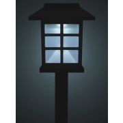 Светильник СП-336 на солнечной батарее, 8,5х8,5х36 см, пластик, черный, ДБ, TDM