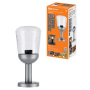 Светильник садово-парковый «Мадрид» 60 Вт, стойка, алюм., прозрачное/серый, Е27, TDM