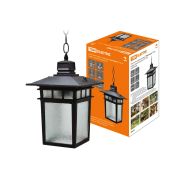 Светильник садово-парковый «Тамплиеры» 100 Вт, подвес, шагрень/черный, Е27, TDM