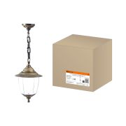 Светильник Прага Эл-11-70Б 60 Вт Е27 подвесной бронза, прозрачный плафон TDM