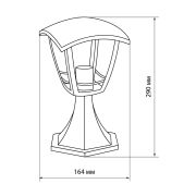 Светильник садово-парковый «СИТИ» НТУ 07-60-003 У1 6-ти гранник напольный черный TDM
