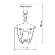 Светильник садово-парковый «СИТИ» НСУ 07-60-001 У1 4-х гранник подвесной белый TDM