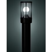Светильник садово-парковый  «Лахти» 1х60 Вт, столб, H1000 мм алюм., прозрачное/черный, Е27, TDM