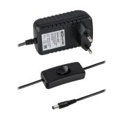 Блок питания 12Вт-12В-IP20  для светодиодных лент и модулей, адаптер, пластик TDM