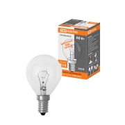 Лампа накаливания «Шар прозрачный» 60 Вт-230 В-Е14 TDM