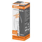 Лампа накаливания «Свеча прозрачная» 40 Вт-230 В-Е14 TDM