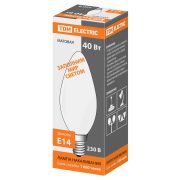 Лампа накаливания «Свеча матовая» 40 Вт-230 В-Е14 TDM