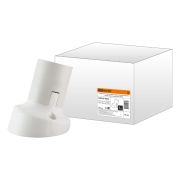 Патрон Е27 настенный, термостойкий пластик, наклонный, белый, Б/Н TDM