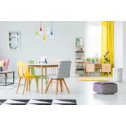 Патрон пластиковый Е27 с подвесом 1 м, желтый TDM