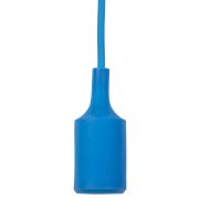 Патрон пластиковый Е27 с подвесом 1 м, синий TDM