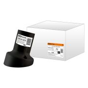 Патрон Е27 настенный, термостойкий пластик, наклонный, черный, TDM