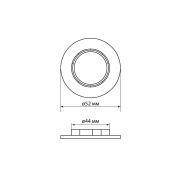 Кольцо для патрона Е27, термостойкий пластик, белый, Б/Н TDM