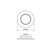 Кольцо для патрона Е14, термостойкий пластик, черный, TDM