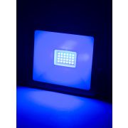 Прожектор светодиодный СДО-04-030Н-С (синий свет) 30 Вт, IP65, черный, Народный