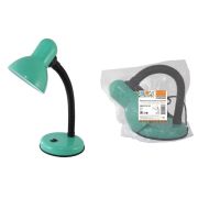 Светильник настольный на основании 40Вт, E27, зеленый, (мягкая упак.) Народный