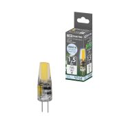 Лампа светодиодная G4-1,5 Вт-AC/DC 12 В-4000 К, COB, 9,5х36 мм TDM