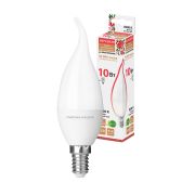 Лампа светодиодная WFC37-10 Вт-230 В -3000 К–E14 (свеча на ветру) Народная
