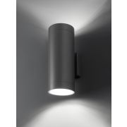 Светильник настенный LED, Тубо, 2х6 Вт, 4000 К, H252 мм, алюм./сер., вверх/вниз, IP65, TDM