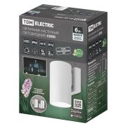Светильник настенный LED, Соло, 6 Вт, 4000 К, H160 мм, алюм./бел., IP65, TDM