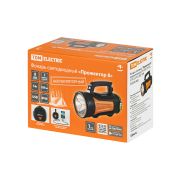 Фонарь светодиод. «Прожектор 8», аккумуляторный, 5 Вт LED, 220 лм, 3,7 В 2,4 А*ч, USB, TDM