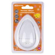 Ночник «Яйцо» с выключателем, белый, 0,5 Вт, 220 В TDM