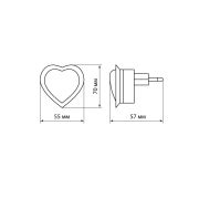 Ночник «Амур» с выключателем, 0,3 Вт, 220 В TDM