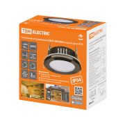 Светильник встраиваемый СВ 01-09 GX53 230 В 50 Гц черный хром IP54 TDM