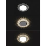 Светильник встраиваемый СВ 03-10 GX53 230В LED подсветка 5 Вт зеркальный/хром TDM