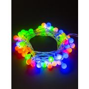 Гирлянда светодиодная «Шарики» 50LED, 5м, 8 режимов, многоцвет., прозр. шнур, 250 В, TDM
